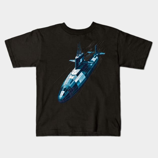 Silent Hunter | Virginia-Class Submarine Tee Kids T-Shirt by Graphic Wonders Emporium
